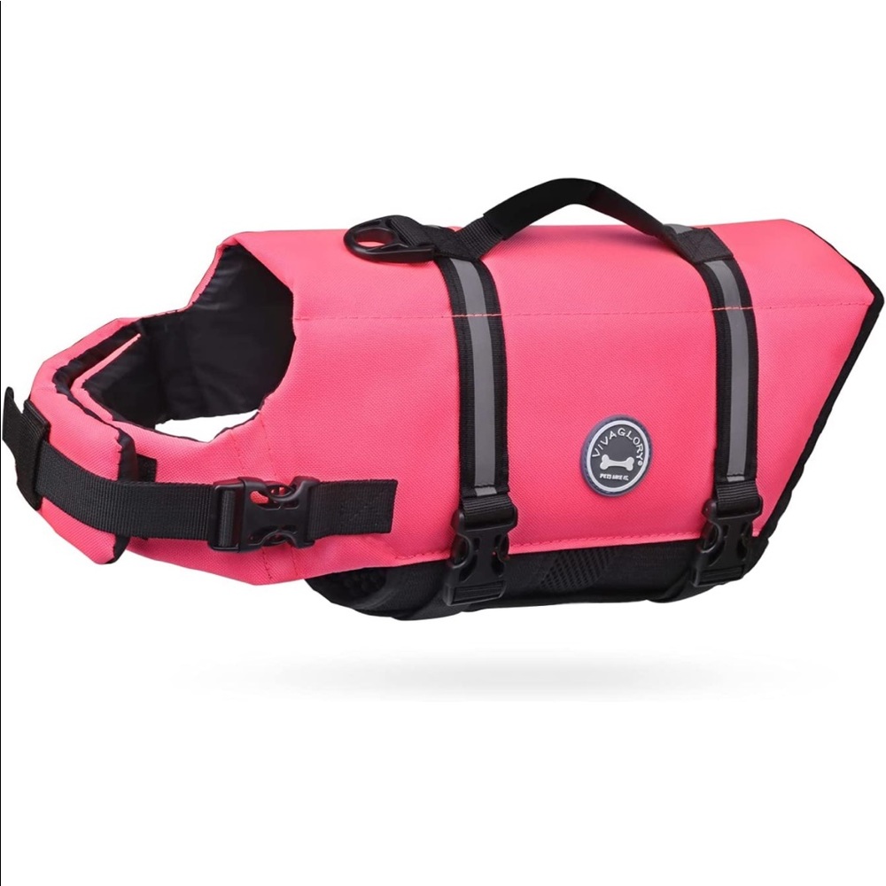 Vivaglory Ripstop Dog Life Vest, Adjustable Life Jacket for Swimming & Boating